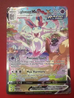 Pokemon TCG Sylveon Vmax SWSH07: Evolving Skies 212/203 Secret Rare - Image 1