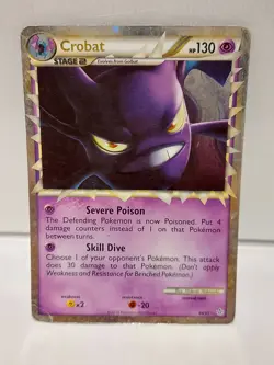 Pokemon Crobat Prime 84/95 Holo Ultra Rare Card with Swirl - Image 1