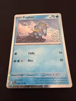 Frigibax Snowflake Stamped Holo PROMO- POKEMON CARD - PALDEA EVOLVED 058/193 NEW - Image 1