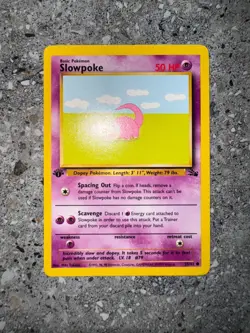 Pokemon TCG Cards 1st Edition Slowpoke 55/62 Fossil EXC - Image 3