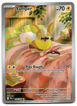 Yamper 099/094 - Phantasmal Flames Illustration Rare Pokemon TCG - NM Card - Image 1