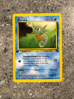 Pokemon TCG Cards 1st Edition Horsea 49/62 Fossil EXC-NM - Image 1