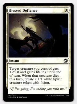 MTG Magic the Gathering Blessed Defiance (5/277) Innistrad Midnight Hunt - Image 1