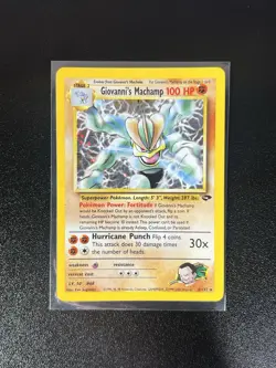 Pokemon Giovanni's Machamp Holo 6/132 Gym Challenge MP - Crease - Vintage - Image 1