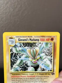 Pokemon Giovanni's Machamp Holo 6/132 Gym Challenge MP - Crease - Vintage - Image 4