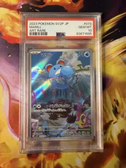 Pokemon Slab - Marill AR 073/071 PSA 10 - Japanese Snow Hazard Sv2p - Image 1