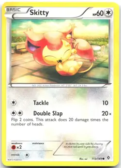 Skitty 113/149 Common Boundaries Crossed Pokemon Lightly Played - Image 1