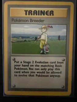 Pokemon Breeder Trainer Base Set 76/102 Uncommon Regular English LP - Image 1