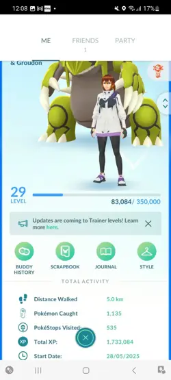 Pokemon Go (Stage 29) Shiny Legendary Groudon ( 5 Shinys ) - Image 1