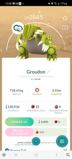 Pokemon Go (Stage 29) Shiny Legendary Groudon ( 5 Shinys ) - Image 2