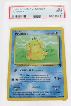 PSA 9 MINT 2000 Pokemon Team Rocket #65 Psyduck !!! - Image 1