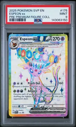 2025 POKEMON SVP PROMO PREMIUM FIGURE COLLECTION #175 ESPEON EX PSA 9 - Image 3