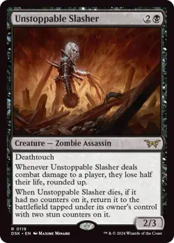 Unstoppable Slasher - 0119 Rare Regular NM (MTG - Duskmourn: House of Horror) - Image 1