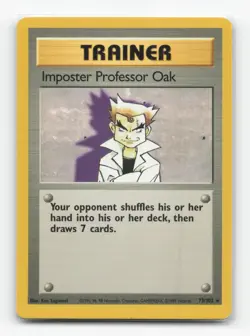 Pokemon TCG - Imposter Professor Oak 73/102 MP Rare Base Set Unlimited - Image 1