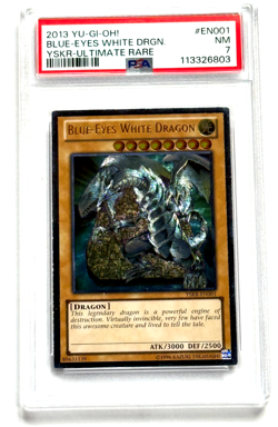 2013 Yu-Gi-Oh! Blue-Eyes White Dragon EN001 PSA - Image 1