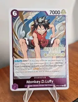 One Piece Monkey D. Luffy Judge OP03-070 Gold Stamped Foil Promo English - Image 1