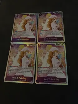 One Piece TCG English Sanji and Pudding EB02-035 SR NM/ M PLAYSET - Image 1