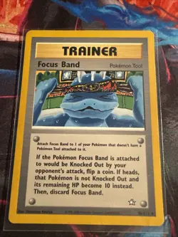 Focus Band 86/111 Pokemon Neo Genesis Unlimited Rare Card WOTC LP/MP - Image 1