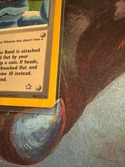 Focus Band 86/111 Pokemon Neo Genesis Unlimited Rare Card WOTC LP/MP - Image 3