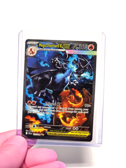 NM SIR Mega Charizard X ex (125/094) Phantasmal Flames Pokemon Card 7-8 - Image 1