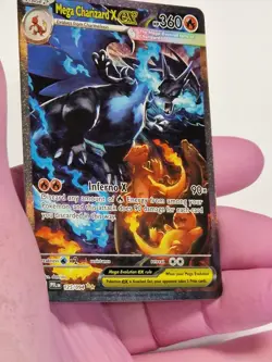 NM SIR Mega Charizard X ex (125/094) Phantasmal Flames Pokemon Card 7-8 - Image 5