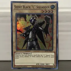 1ST EDITION SHINY BLACK "C" SQUADDER 2020 MP21-EN037 YUGIOH CARD (LP/MP) - Image 1