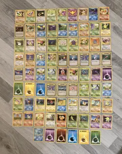 Pokemon Vintage WOTC Non Holo mixed sets, jungle, base etc Card Bundle 78 Cards - Image 1