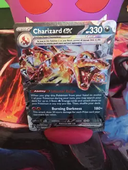 Pokemon TCG Charizard EX Holo Double Rare Card SV Paldean Fates 054/091 - Image 1