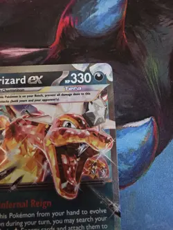 Pokemon TCG Charizard EX Holo Double Rare Card SV Paldean Fates 054/091 - Image 3
