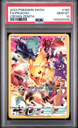Pokemon Pikachu 160/159 Secret Rare Crown Zenith PSA 10 GEM MINT - Image 1