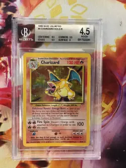 Charizard Holo Base Set Beckett 4.5 VG-EX+ Pokemon TCG - Image 1