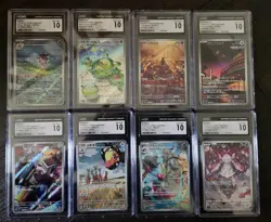 Pokemon Japanese CGC 10 of 8 Art Rare Slabs, Varoom, Diancie, Clay Burst, Vstar - Image 1