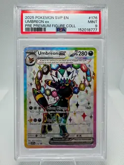 2025 POKEMON SVP PROMO PREMIUM FIGURE COLLECTION #176 UMBREON EX PSA 9 - Image 1