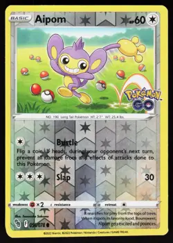 Aipom 056/078 Common Pokemon GO Pokemon LP - Image 1