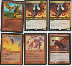 Lot x6 cards DRAGONS MAGIC MTG EX-GOOD VF+VO 1 portugais , nalathni , thunder... - Image 1