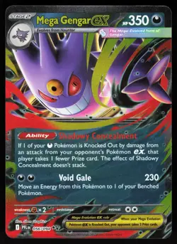 Mega Gengar ex 056/094 Double Rare Phantasmal Flames Pokemon Holo NM - Image 1