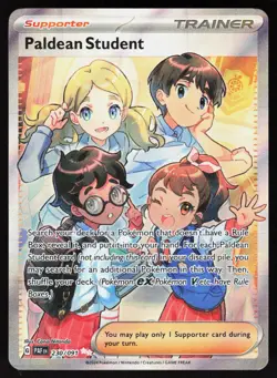 Paldean Student 230/091 Ultra Rare Paldean Fates Pokemon Holo NM - Image 1