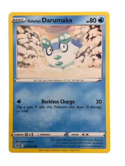 New: 2021 Pokemon TCG Galarian Darumaka 071 Swsh08: Fusion Strike Regular Common - Image 1
