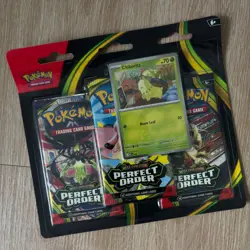 Pokemon Perfect Order Triple Blister Pack Chikorita - New & Sealed ✅🚚 - Image 1