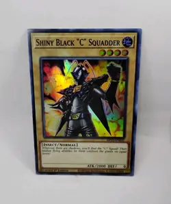 YU-GI-OH! Shiny Black "C" Squadder. MP21-EN037. 1st Edition Super Rare Card. TCG - Image 1