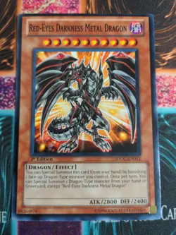 Yu-Gi-Oh! Red-Eyes Darkness Metal Dragon SDDC-EN013 1st Edition Common NM - Image 1