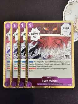 4x OP14-076 Ever White R Playset -One Piece TCG- The Azure Sea's Seven English - Image 1