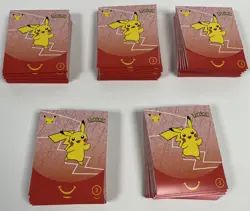 Mcdonalds Pokemon 25th Anniversary Cards Happy Meal Booster Packs Lot of (10) - Image 1
