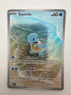 Pokemon Squirtle TCG Illustration Rare Scarlet & Violet 151 Card 170/165 NM/M - Image 3