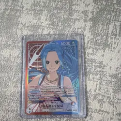 One Piece CCG Nefeltari Vivi EB03-001 Leader Foil 5000 Power Card - Image 1