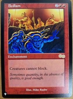 MTG 1x Bedlam The List - Urza's Saga # 175 Legacy Magic the Gathering Card x1 NM - Image 1