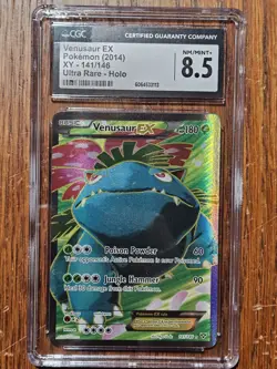 Pokemon Venusaur EX Full Art Ultra Rare Holo XY CGC 8.5 NM/Mint+ 141/146 - Image 1