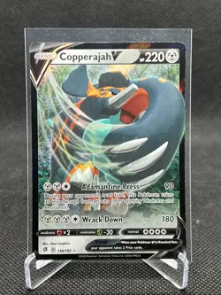 Pokemon TCG Copperajah V Rebel Clash 136/192 Regular Ultra Rare - Image 1