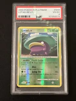 Pokemon Lotad Reverse Holo - Platinum - SH4 - PSA 4 - Image 1