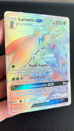 Lurantis GX TCG Sun & Moon Rainbow Rare Holo Secret Rare Pokemon TCG - NM - Image 2